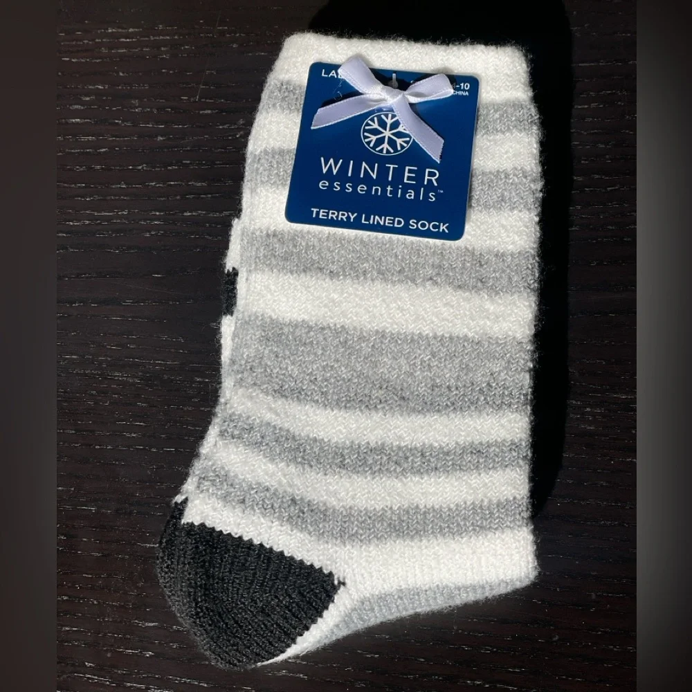 Cozy Terry Lined Socks Bundle (2 Pairs) — Winter Essentials